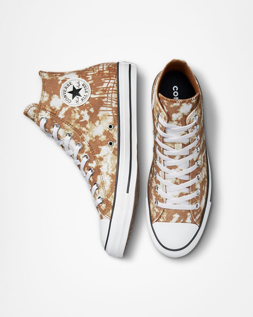 Women's Converse Chuck Taylor All Star Dip Dye High Top Shoes Brown / White / Black | AU 0CE95B